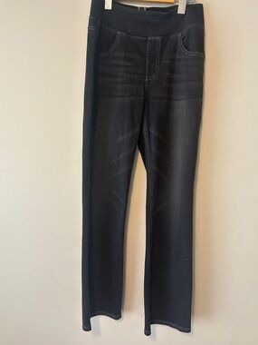 HALARA Black Bootcut Ponte Jeggings with Pull-On Waist